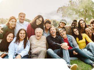 Group people smiling