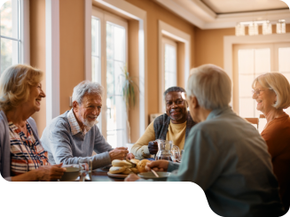 Group people talking