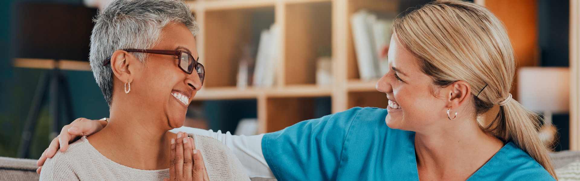 two person smiling