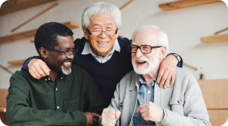 Group of elderly people smiling