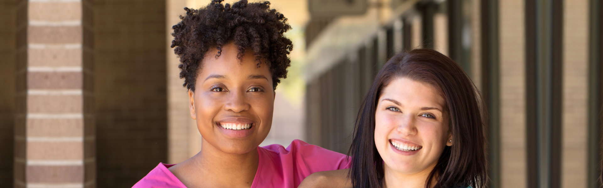 two person smiling